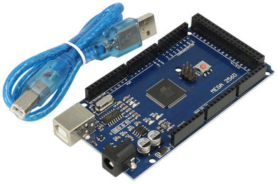 Moduł; odpowiednik do ARDUINO MEGA R3; MEGA-R3; ATmega2560; I2C; PWM; SPI; USB; UART; 7÷12V; 8 KB; 54; 256 KB; 4 KB; kołkowe; zasilające DC; komunikacja USB: CH340; z przewodem USB