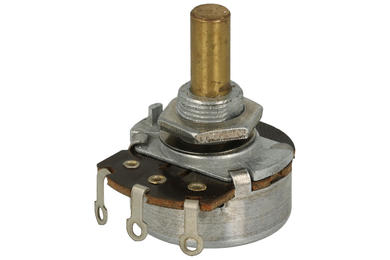 Potentiometer; shaft; single turn; mono; PR-2461KA20P1; 1kohm; linear; 20%; 0,5W; axis diam.6,00mm; 20mm; metal; smooth; 300°; carbon film; solder; Telpod; RoHS