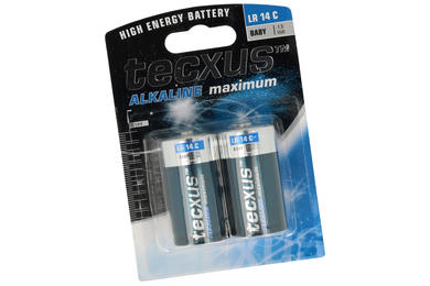 Battery; alkaline; LR14 C; 1,5V; blister; fi 25,8x50mm; TECXUS; R14 C