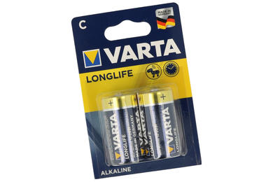 Bateria; alkaliczna; LR14 C Longlife; 1,5V; blister; fi 25,8x50mm; VARTA; R14 C