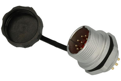 Plug; WF16J9ZM1; 9 ways; solder; 0,75mm2; for panel; 16mm; IP67; 5A; 400V; Weipu; RoHS