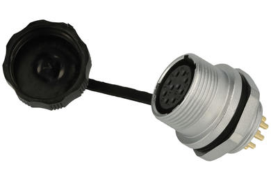Socket; WF16K10ZM1; 10 ways; solder; 0,75mm2; for panel; 16mm; IP67; 5A; 400V; Weipu; RoHS