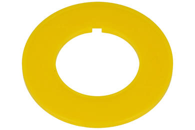 Warning circle; T14-2240; yellow; plastic; fi 22/40mm; 22mm panel mount; Onpow; RoHS