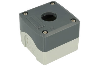 Control box; GB5D01; grey; plastic; single; 68x68x52mm; 22mm panel mount; Greegoo; RoHS