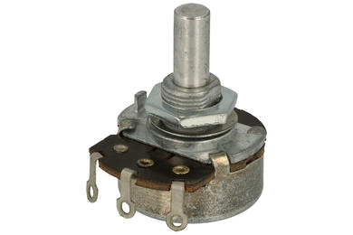 Potencjometr; osiowy; mono; jednoobrotowy; PR-246 10K A 20P1; 10kohm; liniowa; 20%; 0,5W; oś fi 6,00mm; 20mm; metal; gładka; 300°; węglowy; lutowany; Telpod; RoHS