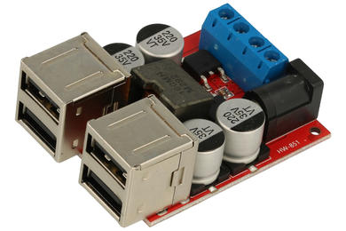 Extension module; step-down power inverter; PRZ8-35/5; 8V÷35V; 5V; 8A; USB socket; supply DC; screw