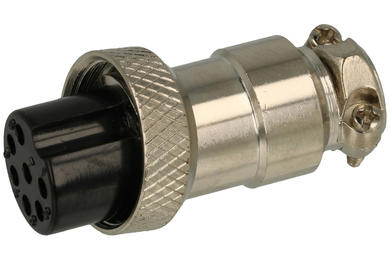 Socket; microphone; NC/7p-520; 7 ways; for cable; solder; 4A; 125V; IP55; DAFA LINKER; RoHS