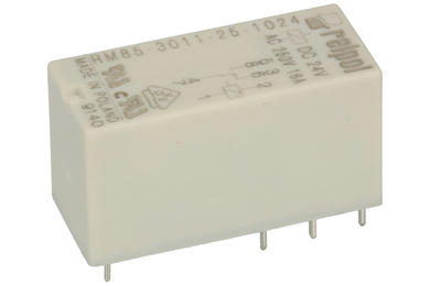 Przekaźnik; elektromagnetyczny miniaturowy; RM85-3011-25-1024; 24V; DC; 1 styk przełączny; 16A; 250V AC; 16A; 24V DC; do druku (PCB); do gniazda; Relpol; RoHS