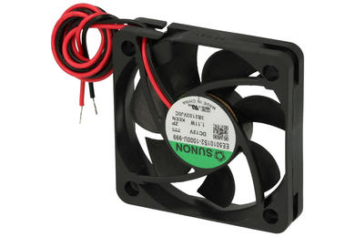 Fan; EE50101S2-1000U-999; 50x50x10mm; slide bearing; 12V; DC; 1,11W; 18,6m3/h; 25,6dB; 87mA; 4700RPM; 2 wires; Sunon; RoHS; 6÷13,8V; 300mm