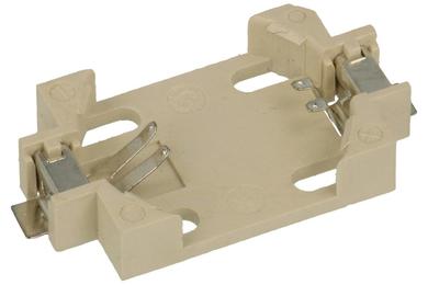 Battery holder; CR2032 (3V) SMD; 1xCR2032; 2 pins; for PCB horizontal; container; grey; 2032