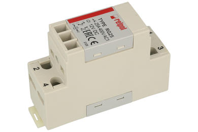 Relay; instalation; electromagnetic industrial; RG25-3022-28-1012; 12V; DC; DPST NO; 25A; 400V AC; 25A; 28V DC; DIN rail type; Relpol