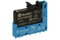 Relay socket; F93.11; PCB trough hole; blue; with clamp; Finder; RoHS; Compatible with relays: 34