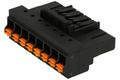 Terminal block; pluggable; 0150-2008; 8 ways; R=5,08mm; 27,9mm; 16A; 300V; for cable; straight; round hole; plug-in; black; Dinkle; RoHS