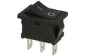 Switch; rocker; MRS102-2; ON-ON; 1 way; black; no backlight; bistable; 4,8x0,8mm connectors; 13x19,2mm; 2 positions; 3A; 250V AC