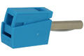 Banana plug; 4mm; 215-711; blue; 40mm; spring; 20A; 42V; Wago; RoHS