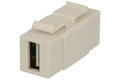 Adapter gniazdo / gniazdo; Keystone; Ks-USBX2-A/B; USB typ A; USB typ B; na panel; zatrzaskowe; proste; biały; Goobay; RoHS