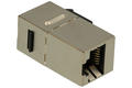 Adapter socket / socket; Keystone; Ks-RJ45X2-5e; RJ45 cat 5e; for panel; latch; straight; silver; Goobay; RoHS