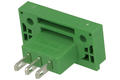 Terminal block; KLS2-EDGM-5.08-03P-4; 3 ways; R=5,08mm; 17,4mm; 15A; 300V; for panel; straight; bolted; closed; solder; green; KLS; RoHS