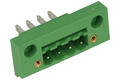 Terminal block; KLS2-EDGM-5.08-04P-4; 4 ways; R=5,08mm; 17,4mm; 15A; 300V; for panel; straight; closed; bolted; solder; green; KLS; RoHS