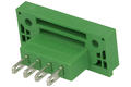 Terminal block; KLS2-EDGM-5.08-04P-4; 4 ways; R=5,08mm; 17,4mm; 15A; 300V; for panel; straight; closed; bolted; solder; green; KLS; RoHS