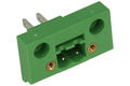 Terminal block; KLS2-EDGM-5.08-02P-4; 2 ways; R=5,08mm; 17,4mm; 15A; 300V; for panel; straight; closed; bolted; solder; green; KLS; RoHS