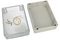 Enclosure; multipurpose; G223C; polycarbonate; 171mm; 121mm; 80mm; IP65; light gray; transparent lid; Gainta; RoHS