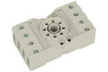Relay socket; PZ8; DIN rail type; grey; without clamp; Relpol; RoHS; Compatible with relays: R15 2P