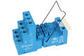 Relay socket; F92.03; panel mounted; DIN rail type; blue; with clamp; Finder; RoHS; Compatible with relays: 62.32; 62.33