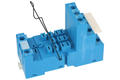 Relay socket; F92.03; panel mounted; DIN rail type; blue; with clamp; Finder; RoHS; Compatible with relays: 62.32; 62.33