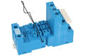 Relay socket; F92.03.SMA; DIN rail type; panel mounted; blue; with clamp; Finder; RoHS; Compatible with relays: 62.32; 62.33