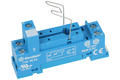 Relay socket; F95.63.SMA; DIN rail type; panel mounted; blue; with clamp; Finder; RoHS; Compatible with relays: 40.31