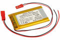 Rechargeable battery; Li-Po; 603462; 3,7V; 1400mAh; 6x34x62mm; PCM protection; connector + socket 2,54*2pins; AKYGA