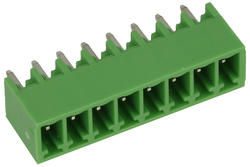 Łączówka; 15EGTVC-3.5-08P; 8 torów; R=3,50mm; 9,1mm; 8A; 125V; przewlekany (THT); proste; zamknięta; zielony; Golten; RoHS