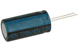 Kondensator; elektrolityczny; 2200uF; 63V; TK; fi 18x35,5mm; 7,5mm; przewlekany (THT); luzem; Jamicon; RoHS