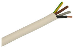 Wire; mains; H05VV-F (OWYo); 4x0,75mm2; stranded; Cu; white; round; PVC; 7,1mm; 300/500V; Zamel Cet; RoHS