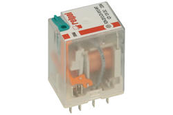 Relay; electromagnetic industrial; R2N-2012-23-1012-WT; 12V; DC; DPDT; 12A; PCB trough hole; for socket; Relpol; RoHS