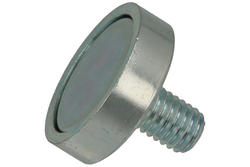 Magnet; hanger; N38; 25mm; 7mm; 17mm; Neodymium; nickel plated; screw M5x10mm