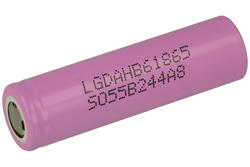 Akumulator; Li-Ion; ICR18650-HB6; 3,6V; 1500mAh; 18,6x65,2mm; LG; bez zabezpieczenia PCM
