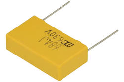 Capacitor; polyester; MKT; 680nF; 630V; 5%; 10,5x20x31,2mm; 27,5mm; bulk; -40...+85°C; LDC; RoHS