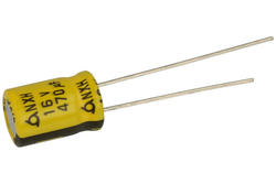 Capacitor; Low Impedance; electrolytic; 470uF; 16V; NXH16VB470M 8x11.5; diam.8x11,5mm; 3,5mm; through-hole (THT); bulk; Samyoung; RoHS