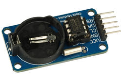 Moduł rozszerzeniowy; zegara czasu rzeczywistego; A-RTC; 5V; kołkowe; SPI; z układem DS1302; podtrzymanie pamięci przy pomocy baterii CR2032