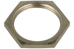 Nakrętka; M22x1; M22; 1; 3mm; 3mm; mosiądz niklowany