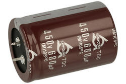 Capacitor; SNAP-IN; electrolytic; 680uF; 450V; TDC; TDC450VS680M35x50; 20%; diam.35x50mm; 10mm; through-hole (THT); bulk; -25...+105°C; 2000h; Samyoung; RoHS