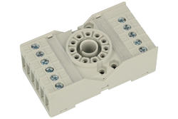 Relay socket; PZ11; DIN rail type; grey; without clamp; Relpol; RoHS; Compatible with relays: R15 3P