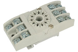 Relay socket; GZU11; DIN rail type; grey; without clamp; Relpol; RoHS; Compatible with relays: R15 3P