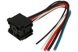 Relay socket; NVF4 (3x4mm2; 2x1mm2; 24cm); with cable; black; with connecting bracket; Martex; RoHS; Compatible with relays: NVF4