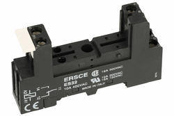 Relay socket; GZ96/ES32 BL; panel mounted; DIN rail type; black; without clamp; Relpol; RoHS; Compatible with relays: HF68; RM96