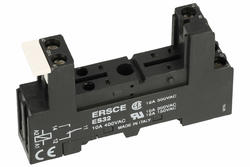 Relay socket; GZ96/ES32 BL; DIN rail type; panel mounted; black; without clamp; Relpol; RoHS; Compatible with relays: HF68; RM96