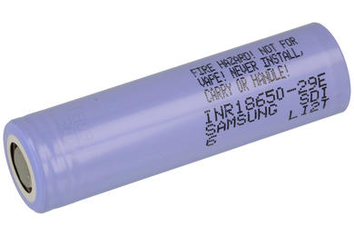 Rechargeable battery; Li-Ion; INR18650-29E E6; 3,6V; 2850mAh; 18,6x65,2mm; Samsung; without PCM protection