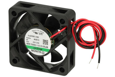 Fan; MF50151V1-1000U-A99; 50x50x15mm; magnetic Vapo; 12V; DC; 0,87W; 28,9m3/h; 33dB; 73mA; 6100RPM; 2 wires; Sunon; RoHS; 4,5÷13,8V; 300mm